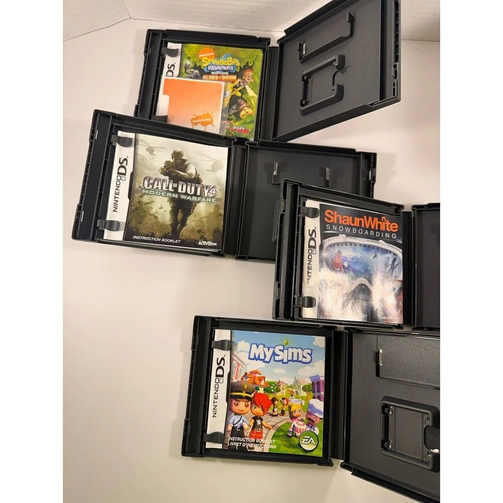 Nintendo DS Case Lot Of 13 NO GAMES SpongeBob Sims 2 Shaun White COD Manuals